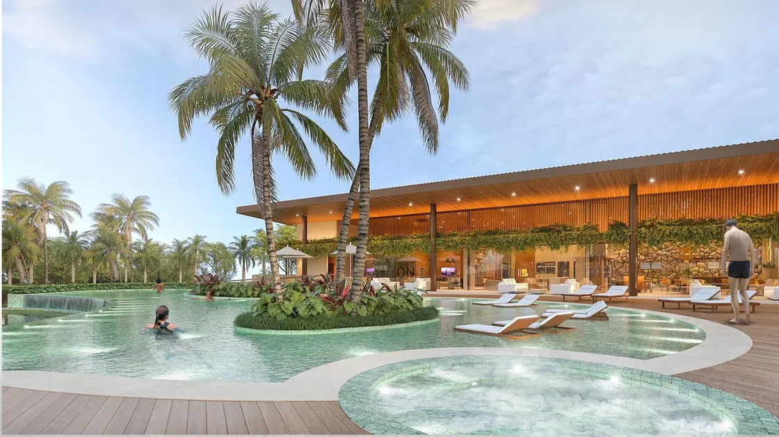 Clube e piscinas